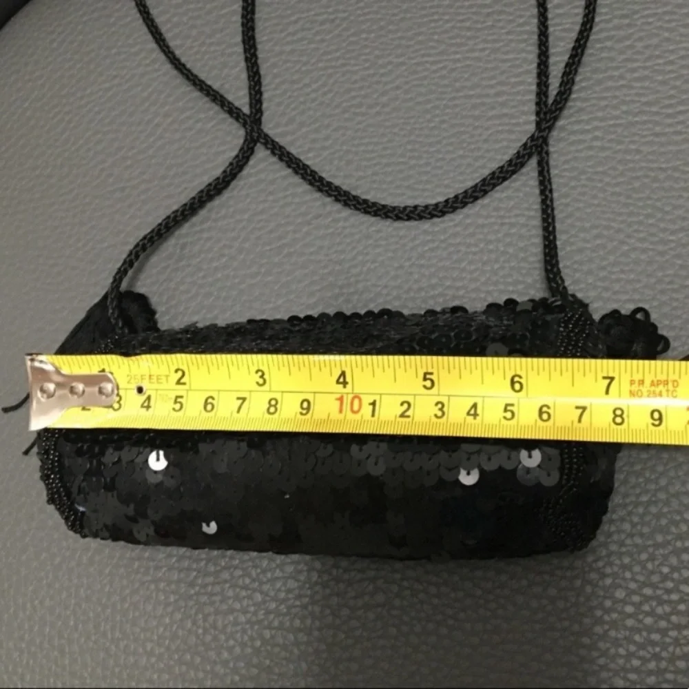 Mini Tube Sequin Crossbody Bag